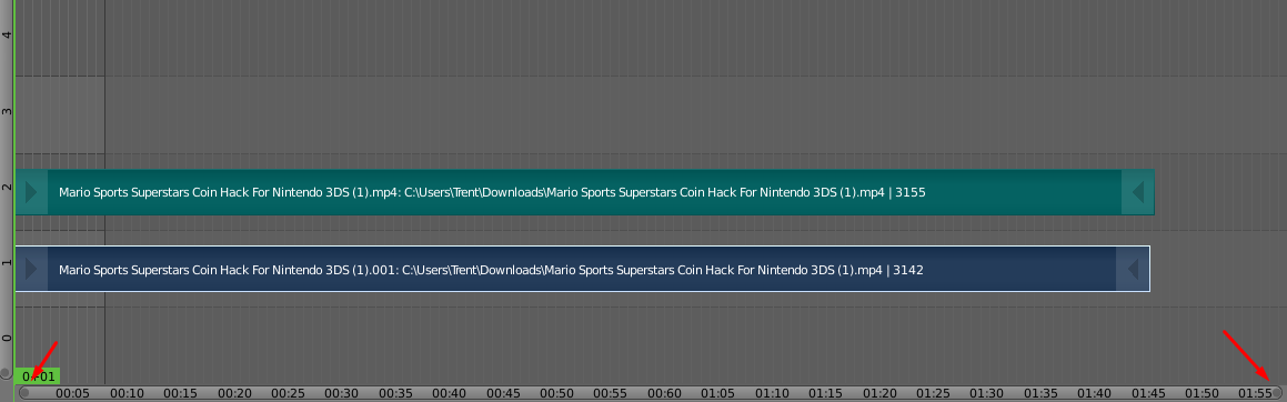 Adding videos in the video-sequence editor