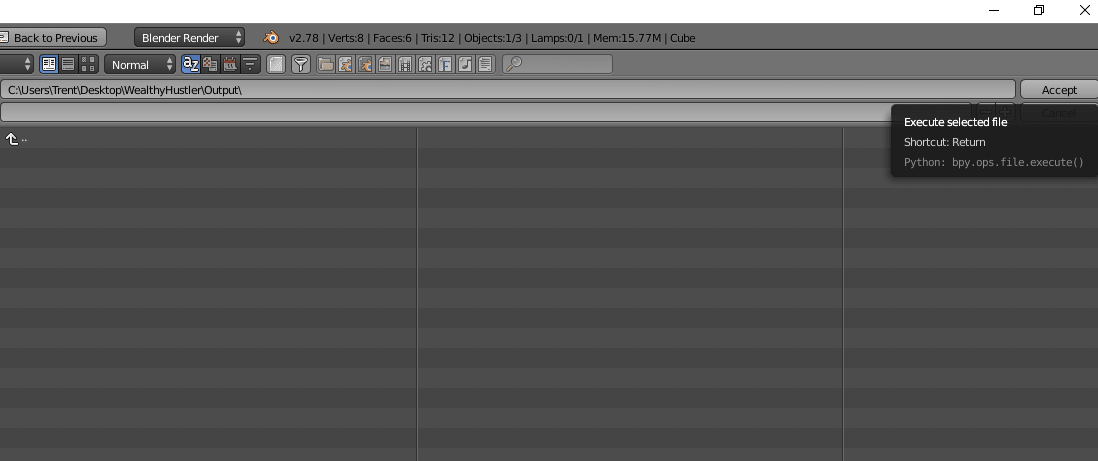 Picking the right destination with blender