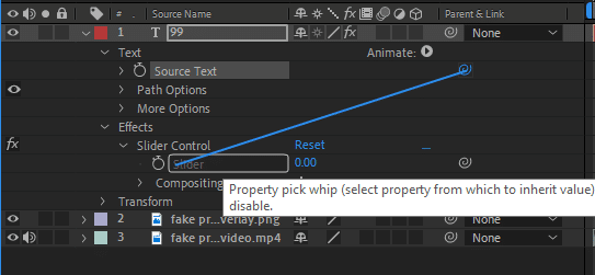 expand options drag text to- lider control